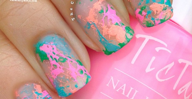 hairspray spotted nails