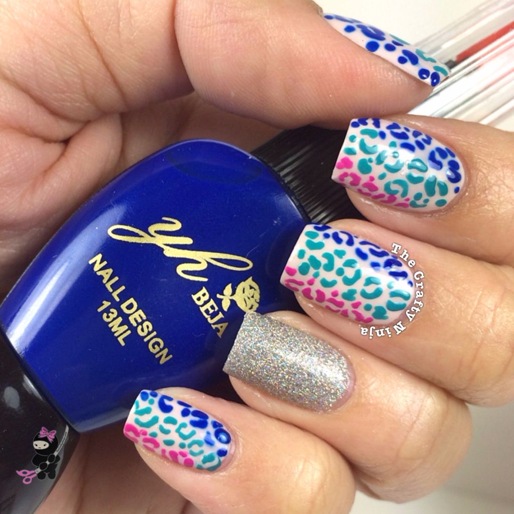 Colorful Leopard Nails The Crafty Ninja